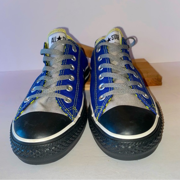 Converse All Star Ox Sneaker 9 Blue with Black Soles and Yellow Trim Wild Thing - Picture 4 of 13